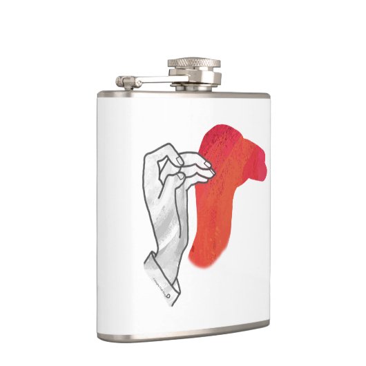 Hand Silhouette Camel Red Heupfles (Rechts)