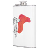 Hand Silhouette Camel Red Heupfles (Links)