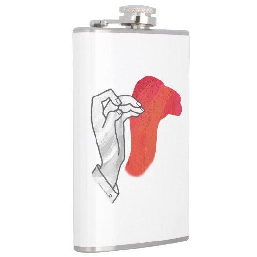 Hand Silhouette Camel Red Heupfles (Rechts)