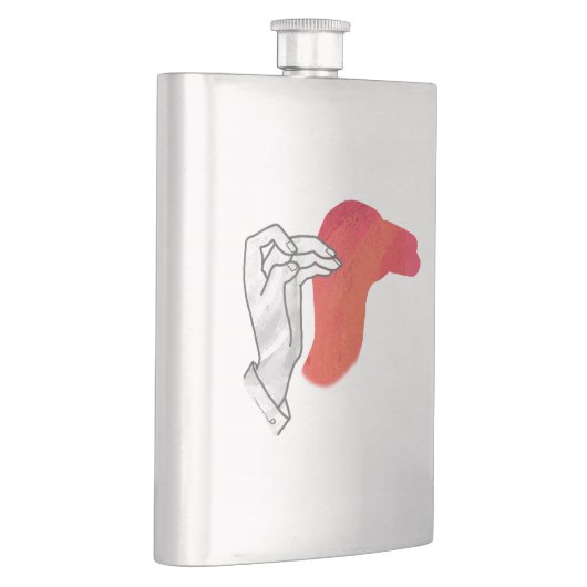 Hand Silhouette Camel Red Heupfles (Rechts)