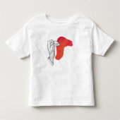 Hand Silhouette Camel Red Kinder Shirts (Voorkant)