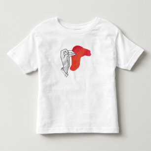 Hand Silhouette Camel Red Kinder Shirts