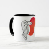 Hand Silhouette Camel Red Mok (Voorkant links)