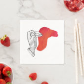 Hand Silhouette Camel Red Servetten (Insitu)