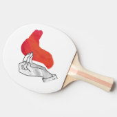 Hand Silhouette Camel Red Tafeltennisbatje (Zijkant)