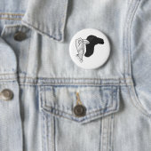 Hand Silhouette Camel Ronde Button 5,7 Cm (In situ)