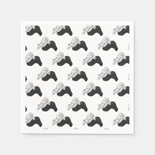 Hand Silhouette Camel Servet (Voorkant)