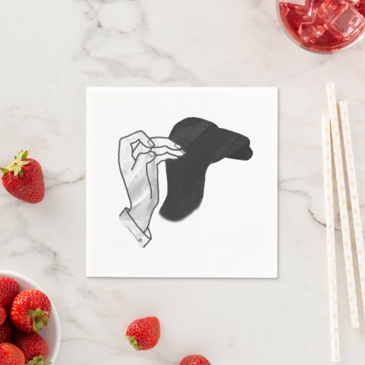 Hand Silhouette Camel Servetten (Insitu)