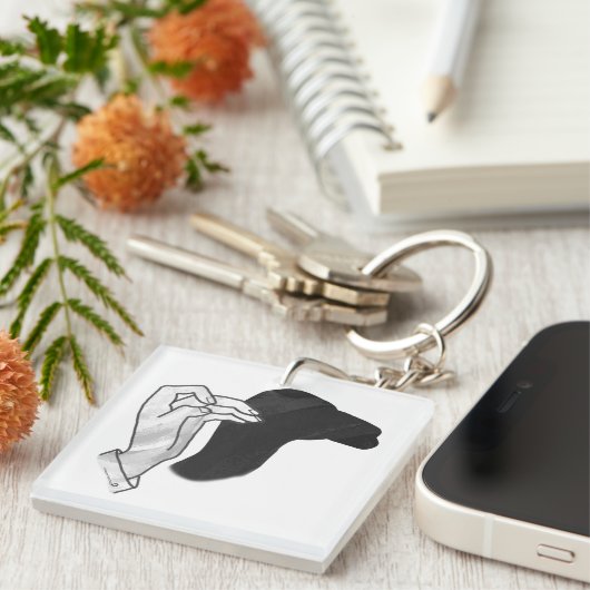 Hand Silhouette Camel Sleutelhanger (Voorkant Rechts)