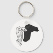 Hand Silhouette Camel Sleutelhanger (Voorkant)