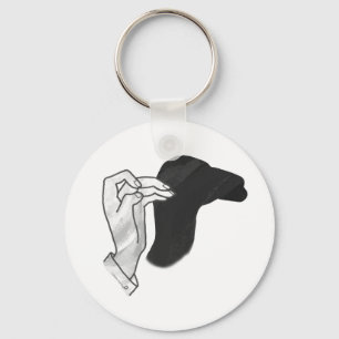 Hand Silhouette Camel Sleutelhanger