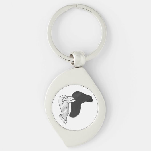 Hand Silhouette Camel Sleutelhanger (Voorkant)