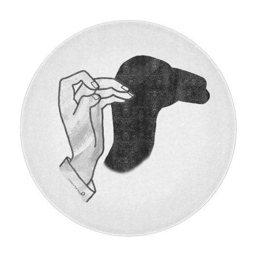 Hand Silhouette Camel Snijplank (Voorkant)