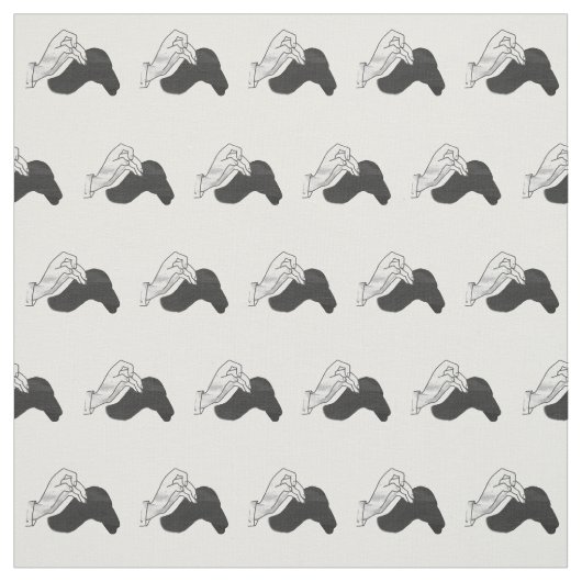 Hand Silhouette Camel Stof (Swatch)