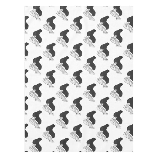 Hand Silhouette Camel Tafelkleed (Voorkant)