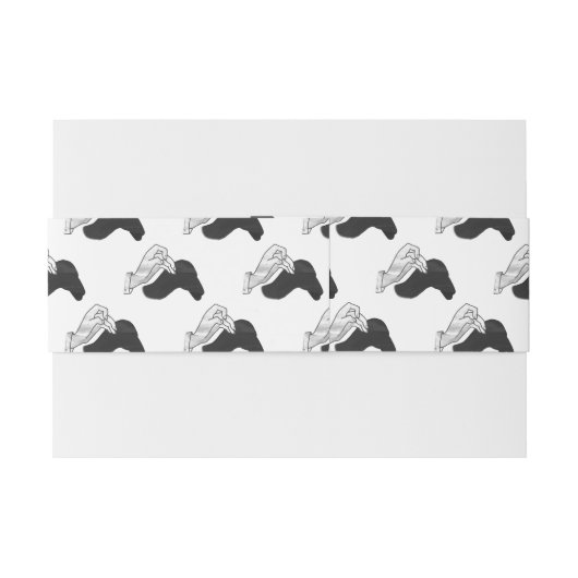 Hand Silhouette Camel Uitnodigingen Wikkel (Achterkant Voorbeeld)