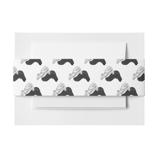 Hand Silhouette Camel Uitnodigingen Wikkel (Voorkant Voorbeeld)