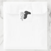 Hand Silhouette Camel Vierkante Sticker (Tas)