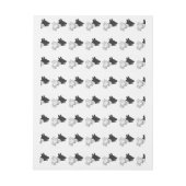 Hand Silhouette Dog Adreslabel Wikkel (Vel)