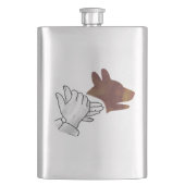 Hand Silhouette Dog Brown Flacon (Voorkant)