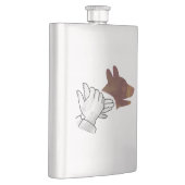 Hand Silhouette Dog Brown Flacon (Rechts)
