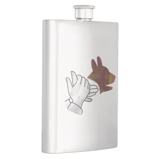 Hand Silhouette Dog Brown Flacon (Rechts)
