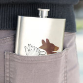 Hand Silhouette Dog Brown Flacon (Voorbeeld)