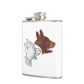 Hand Silhouette Dog Brown Heupfles (Links)