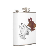 Hand Silhouette Dog Brown Heupfles (Rechts)