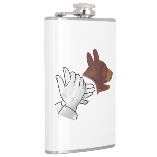 Hand Silhouette Dog Brown Heupfles (Rechts)