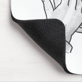 Hand Silhouette Dog Brown Muismat (Hoek)