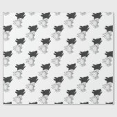 Hand Silhouette Dog Cadeaupapier (Vlak)