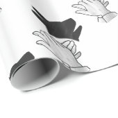 Hand Silhouette Dog Cadeaupapier (Rol Hoek)