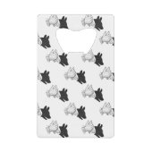 Hand Silhouette Dog Creditkaart Flessenopener (Voorkant)