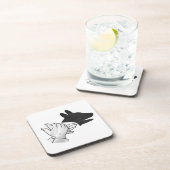 Hand Silhouette Dog Drankjes Onderzetter (Rechterzijde)