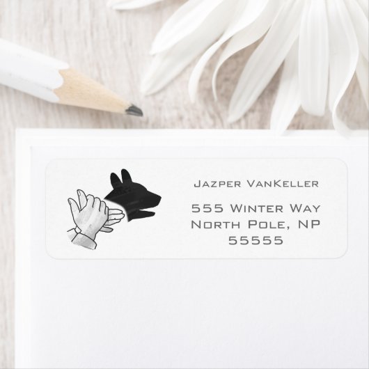 Hand Silhouette Dog Etiket (Insitu)