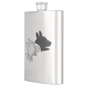Hand Silhouette Dog Flacon (Links)
