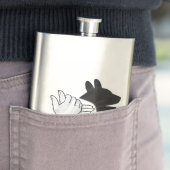 Hand Silhouette Dog Flacon (Voorbeeld)