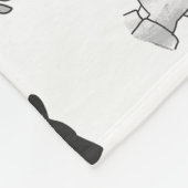 Hand Silhouette Dog Fleece Deken (Hoek)