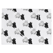 Hand Silhouette Dog Groot Cadeauzakje (Achterkant)