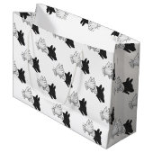 Hand Silhouette Dog Groot Cadeauzakje (Voorkant Gekanteld)