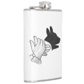 Hand Silhouette Dog Heupfles (Rechts)