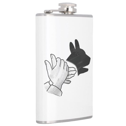 Hand Silhouette Dog Heupfles (Rechts)