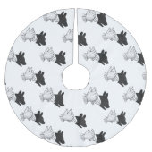 Hand Silhouette Dog Kerstboom Rok (Voorkant)