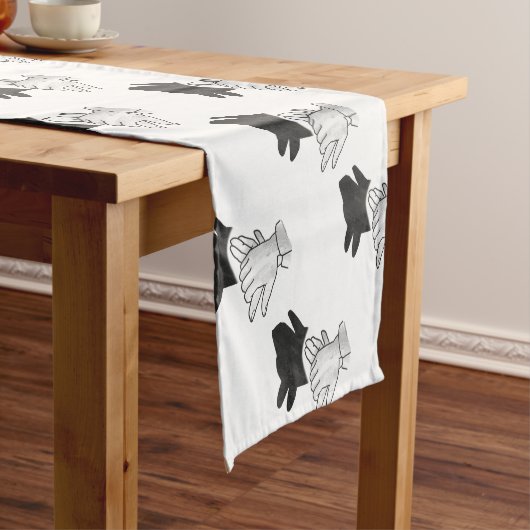 Hand Silhouette Dog Korte Tafelloper (Voorbeeld)