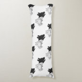 Hand Silhouette Dog Lichaamskussen (Voorkant Verticaal)