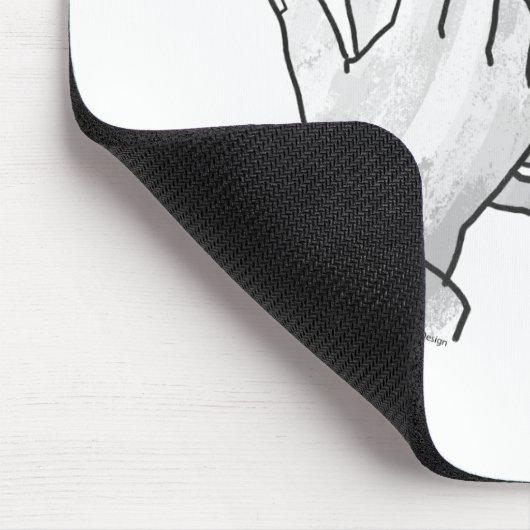 Hand Silhouette Dog Muismat (Hoek)