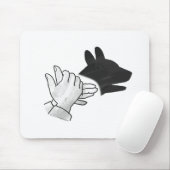 Hand Silhouette Dog Muismat (Met muis)