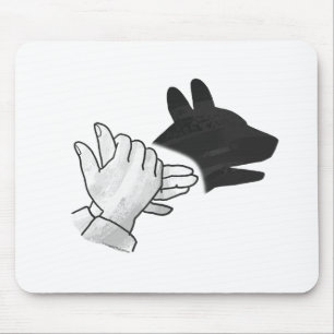 Hand Silhouette Dog Muismat