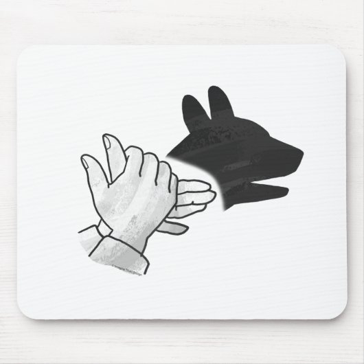Hand Silhouette Dog Muismat (Voorkant)